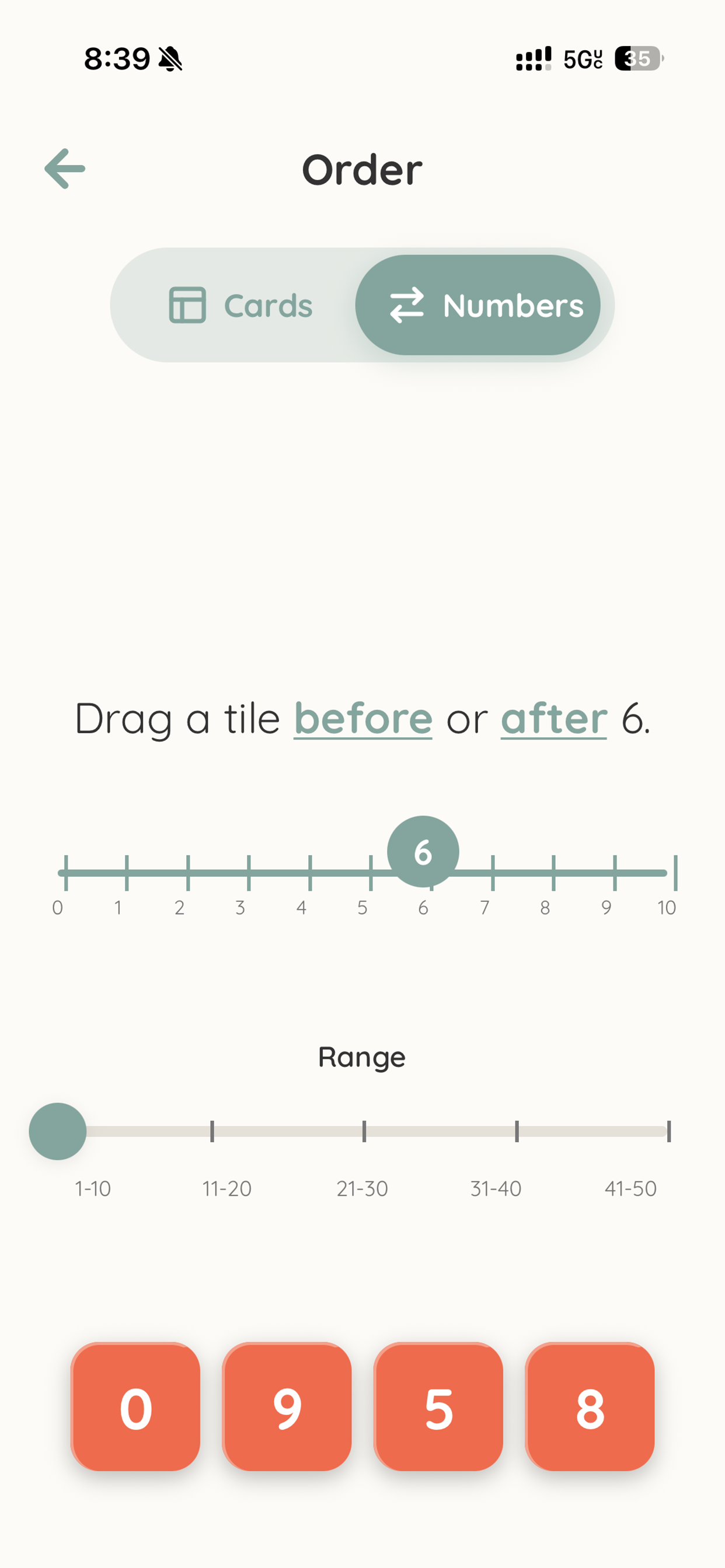 Clean Math Number Line